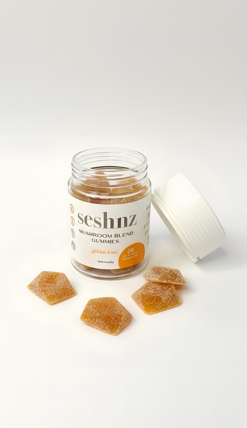 Mushroom Blend Gummies - Golden Kiwi (20ct Jar)