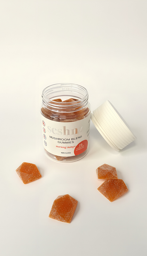 Mushroom Blend Gummies - Morning Mango (20ct Jar)