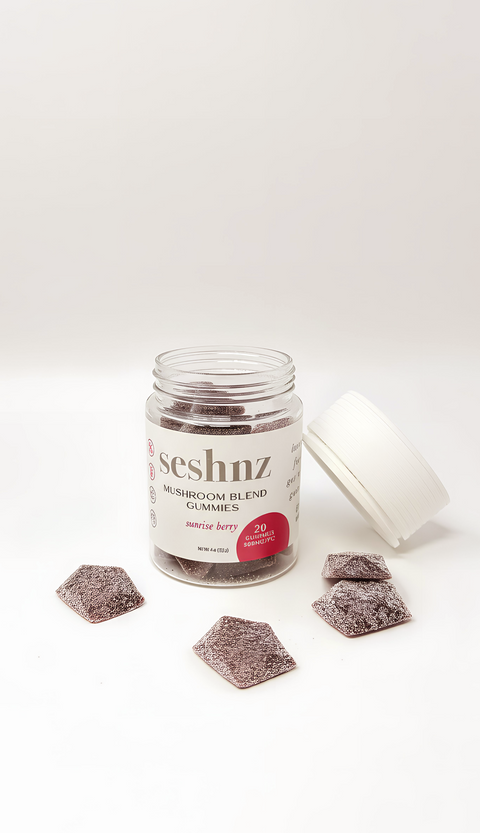 Mushroom Blend Gummies - Sunrise Berry (20ct Jar)