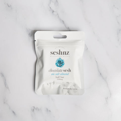 Mushroom Blend Chocolate - Dark Chocolate Sea Salt Almond (Half Bar)