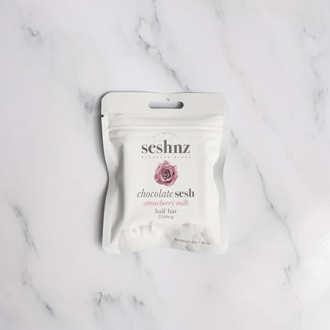 Mushroom Blend Chocolate - Strawberry Milk (Half Bar)