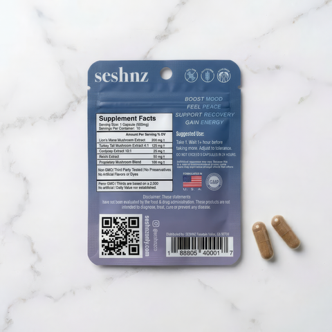 Mushroom Blend Capsules - Daily Brain Support (10 count)