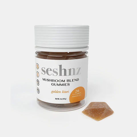 Mushroom Blend Gummies - Golden Kiwi (20ct Jar)