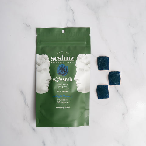 Mushroom Blend Gummies - Night Sesh - Midnight Blueberry (10 count)