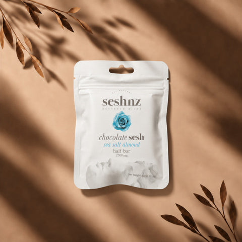 Mushroom Blend Chocolate - Dark Chocolate Sea Salt Almond (Half Bar)