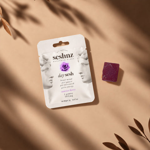 Mushroom Blend Gummies - Day Sesh - Sunrise Berry (Singles)